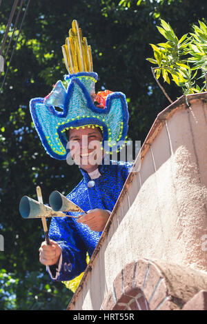 Uomo vestito come un carnevale brasiliano danzatrice presso la New York Gay  Pride Parade Foto stock - Alamy