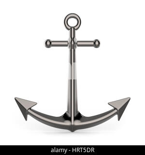 Anchor isolati su sfondo bianco 3D illustrazione Foto Stock