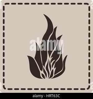 Emblema adesivo icona antincendio Illustrazione Vettoriale