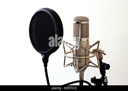 Studio professionale microfono sul supporto Foto Stock