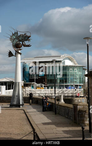 Il National Marine Aquarium presso il Barbican in Plymouth South Devon England Regno Unito Foto Stock