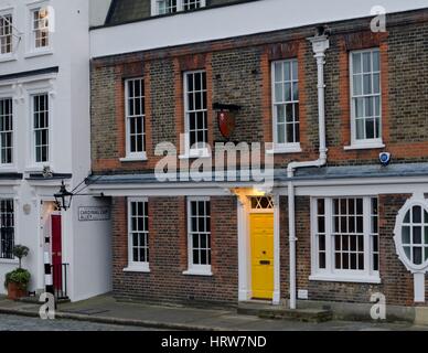 L'architettura interessante nelle vicinanze del Cardinal Cap Alley, Londra. Foto Stock