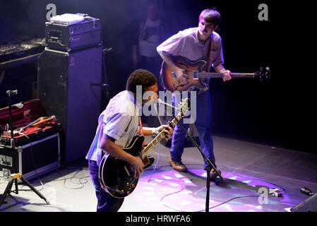 Barcellona - 27 Maggio: Benjamin Booker (rock band) in concerto a Primavera Sound Festival 2015, Barts stadio, il 27 maggio 2015 a Barcellona, Spagna. Foto Stock