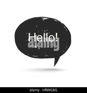 Grunge parlare bolla. Illustrazione Vettoriale