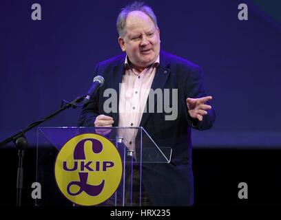 Weymouth Dorset, Regno Unito. 04 Mar, 2017. UK Independence Party conference, UKIP, Simon Richards, la libertà di associazione: Credito Dorset Media Service/Alamy Live News Foto Stock