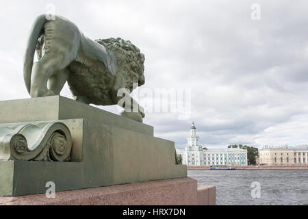 Vista del gabinetto di curiosità in nuvoloso giorno d'estate. San Pietroburgo, Russia. Foto Stock