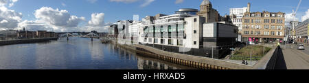 Glasgow City Centre clydeside panorama riverboat casino Foto Stock