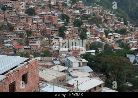 Venezuela, Caracas, Petare, Miranda membro 06/04/2012. Baraccopoli in El Nazareno quartiere a Petare. Foto Stock