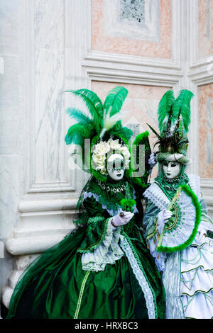 Il carnevale di Venezia il Carnevale di Venezia, Masquerade Foto Stock