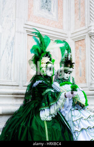 Il carnevale di Venezia il Carnevale di Venezia, Masquerade Foto Stock