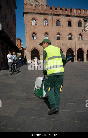 Bike roadsweeper energia solare Foto Stock