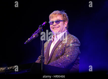 Elton John giocando llive in Palma de Maiorca Foto Stock