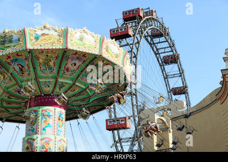 Wiener Riesenrad Ruota Gigante, Vienna, Austria Foto Stock