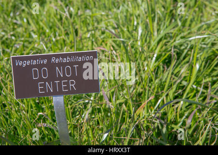 Vegetativa area Riabilitazione non inserire segno Foto Stock