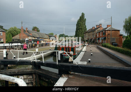 Serratura a Stoke Bruerne, Northamptonshire, Regno Unito Foto Stock