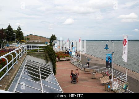 Parc portuaire a Trois-Rivières, Provincia di Quebec, Canada Foto Stock