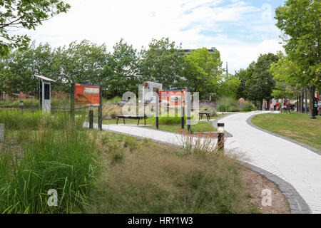 Parc portuaire a Trois-Rivières, Provincia di Quebec, Canada Foto Stock