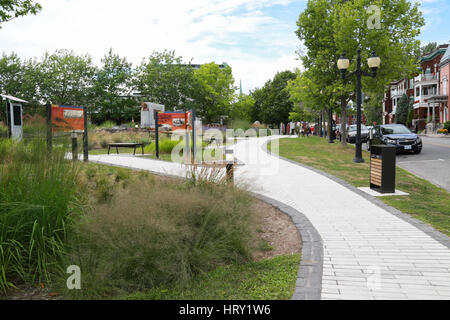 Parc portuaire a Trois-Rivières, Provincia di Quebec, Canada Foto Stock