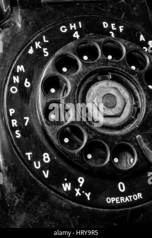 Vecchio telefono - Antiquariato Manopola telefono IIIa Foto Stock
