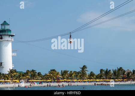 Harvest Caye Belize Foto Stock