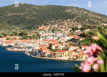 Vathy Harbour, Ithaca, Grecia Foto Stock