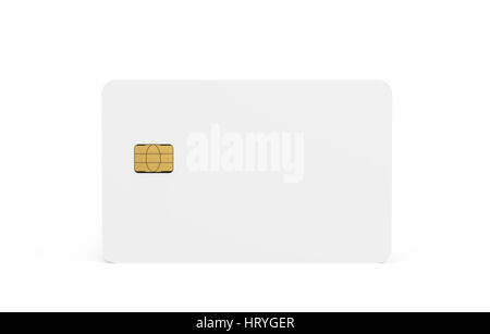 Vuoto bianco chip card, modelli 3D rendering Foto Stock