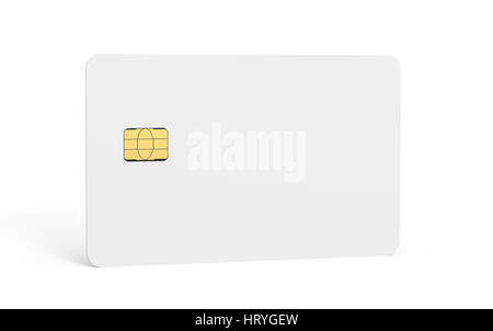 Vuoto bianco chip card, modelli 3D rendering Foto Stock