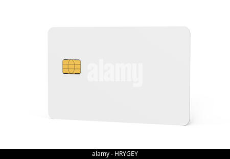 Vuoto bianco chip card, modelli 3D rendering Foto Stock