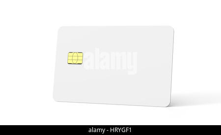 Vuoto bianco chip card, modelli 3D rendering Foto Stock