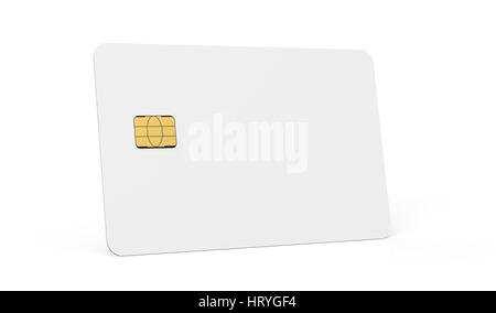 Vuoto bianco chip card, modelli 3D rendering Foto Stock