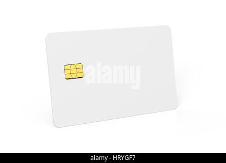 Vuoto bianco chip card, modelli 3D rendering Foto Stock