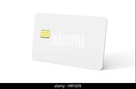 Vuoto bianco chip card, modelli 3D rendering Foto Stock