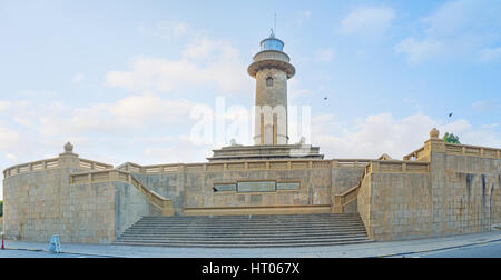 Panorama del nuovo faro, situato al punto Galbokka accanto al porto di Colombo, Sri Lanka. Foto Stock