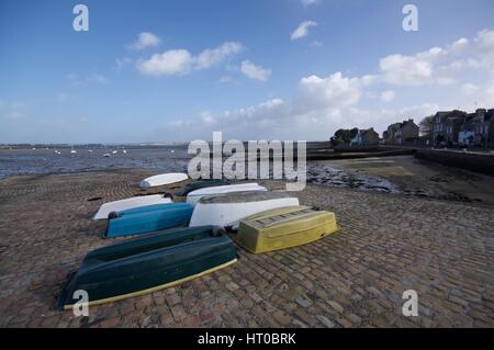 Harbourside presso il St Pol de Leon. Brittany Foto Stock