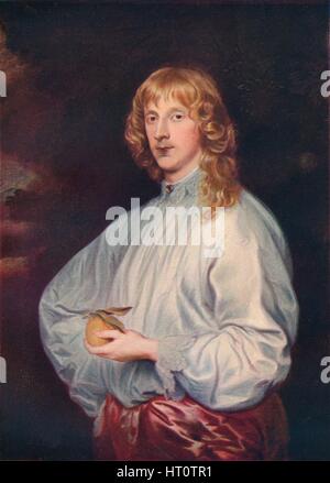 'James Stuart, duca di Richmond e Lennox con i suoi attributi', 1634. Artista: Anthony van Dyck. Foto Stock