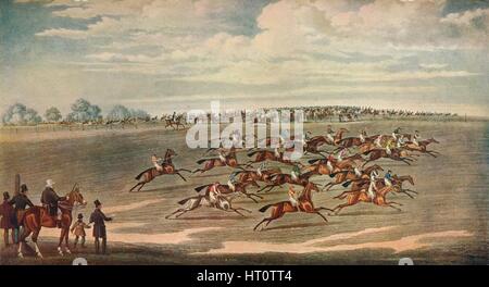 "Epsom gare", XIX secolo. Artista: Smart & Hunt. Foto Stock