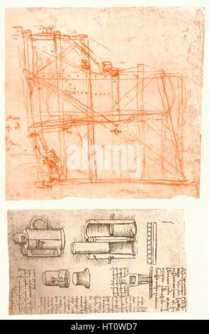 Due disegni, C1472-C1519 (1883). Artista: Leonardo da Vinci. Foto Stock