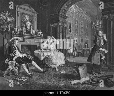 'Matrimonio A la Mode - Breakfast Scena', C1832. Artista: TE Nicholson. Foto Stock