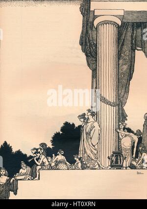 "A Midsummer Night's Dream, atto 1, Scena 1', 1914. Artista: W Heath Robinson. Foto Stock