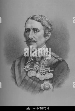 Lieutenant-General Sir Garnet Joseph Wolseley, soldato britannico, 1882 (1883). Artista: sconosciuto. Foto Stock