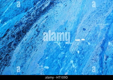 Blue Marble tessitura della pietra, reale naturale sfondo pattern Foto Stock