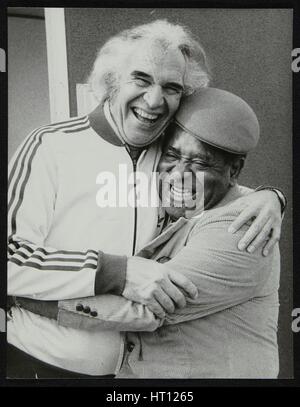 Dave Brubeck e Dizzy Gillespie al Capital Radio Jazz Festival, Alexandra Palace di Londra, 1979. Artista: Denis Williams Foto Stock