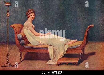 Ritratto di Madame Recamier, 1800, (1911). Artista: Jacques-Louis David Foto Stock