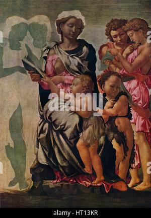 La Madonna con Bambino e San Giovanni e Angeli, c1497, (1938), artista: J Greig Pirie Foto Stock