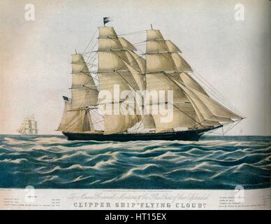 'Clipper Ship: Flying Cloud', 1852. Artista: E Brown Jr. Foto Stock