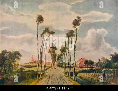 "L'Avenue a Middelharnis', 1689. Artisti: Meindert Hobbema, TC e CE di Jack. Foto Stock