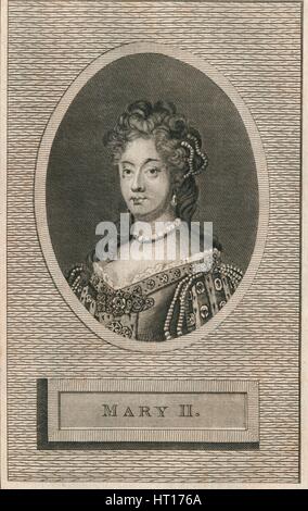 Queen Mary II, 1793. Artista: sconosciuto. Foto Stock