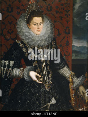 La Infanta Isabel Clara Eugenia (1566-1633), 1598-1599. Artista: Pantoja de la Cruz, Juán (1553-1608) Foto Stock