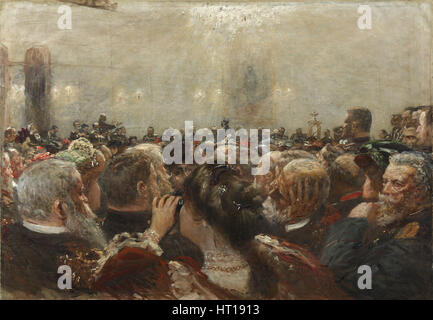 Il Port Arthur Trial, 1909. Artista: Dubovskoy, Nikolai Nikanorovich (1859-1918) Foto Stock