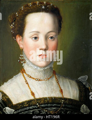 L'arciduchessa Anna d'Austria (1549-1580), la regina di Spagna, ca 1563. Artista: Arcimboldo, Giuseppe (1527-1593) Foto Stock